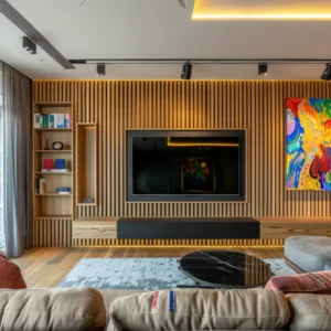 Common media wall design mistakes compared with a balanced professional layout