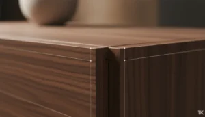Detailed craftsmanship of bespoke cabinet joinery.